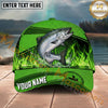 Maxcorners Fishing Neon Flame Scale Splash Personalized Name 3D Cap (12 Fish Species)