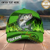 Maxcorners Fishing Neon Flame Scale Splash Personalized Name 3D Cap (12 Fish Species)