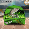 Maxcorners Fishing Neon Flame Scale Splash Personalized Name 3D Cap (12 Fish Species)