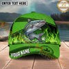 Maxcorners Fishing Neon Flame Scale Splash Personalized Name 3D Cap (12 Fish Species)