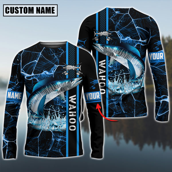 Maxcorners Wahoo Fishing Customize Name 3D Shirts