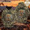 Maxcorners Woodland Camouflage Duck Hunting Dog Personalized Name 3D Hoodie (8 Hunting Dog Options)