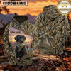 Maxcorners Golden Sunrise Marsh Duck Hunting Personalized Name 3D Hoodie (8 Hunting Dog Options)