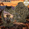 Maxcorners Golden Sunrise Marsh Duck Hunting Personalized Name 3D Hoodie (8 Hunting Dog Options)