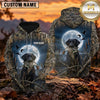 Maxcorners Moonlit Retriever Duck Hunting Personalized Name 3D Hoodie (8 Hunting Dog Options)