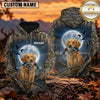 Maxcorners Moonlit Retriever Duck Hunting Personalized Name 3D Hoodie (8 Hunting Dog Options)