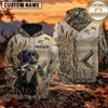 Maxcorners Natural Reed Grass Duck Hunting Personalized Name 3D Hoodie (8 Hunting Dog Options)