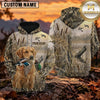 Maxcorners Natural Reed Grass Duck Hunting Personalized Name 3D Hoodie (8 Hunting Dog Options)