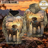 Maxcorners Golden Sunset Retriever Duck Hunting Personalized Name 3D Hoodie (8 Hunting Dog Options)