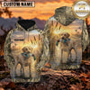 Maxcorners Golden Sunset Retriever Duck Hunting Personalized Name 3D Hoodie (8 Hunting Dog Options)