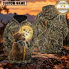 Maxcorners Golden Moonlight Waterfowl Duck Hunting Personalized Name 3D Hoodie (8 Hunting Dog Options)