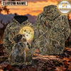 Maxcorners Golden Moonlight Waterfowl Duck Hunting Personalized Name 3D Hoodie (8 Hunting Dog Options)