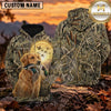 Maxcorners Golden Moonlight Waterfowl Duck Hunting Personalized Name 3D Hoodie (8 Hunting Dog Options)