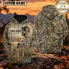 Maxcorners Rustic Hunting Cabin Duck Hunting Dog Personalized Name 3D Hoodie (8 Hunting Dog Options)