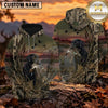 Maxcorners Sunset Marshland Camouflage Duck Hunting Personalized Name 3D Hoodie (8 Hunting Dog Options)