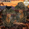 Maxcorners Sunset Marshland Camouflage Duck Hunting Personalized Name 3D Hoodie (8 Hunting Dog Options)