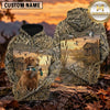 Maxcorners Golden Wetland Duck Hunting Dog Personalized Name 3D Hoodie (8 Hunting Dog Options)
