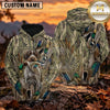 Maxcorners Flying Ducks Reed Camouflage Duck Hunting Personalized Name 3D Hoodie (8 Hunting Dog Options)