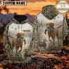 Maxcorners Misty Wetland Retriever Duck Hunting Personalized Name 3D Hoodie (8 Hunting Dog Options)