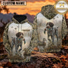 Maxcorners Misty Wetland Retriever Duck Hunting Personalized Name 3D Hoodie (8 Hunting Dog Options)