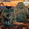 Maxcorners Deep Water Retriever Duck Hunting Personalized Name 3D Hoodie (8 Hunting Dog Options)