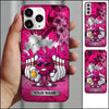 Maxcorners Bowling Phone Case Cool Ball Character Sunglasses Holding Beer Glass Pins Splash Brick Wall Personalized Name Multi Options Cover (7 Colors)