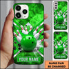 Maxcorners Bowling Phone Case Liquid Splash Ball Impact Pins Shattered Rocks Chevron Stripe Frame Personalized Name Multi Options Cover (7 Colors)