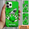Maxcorners Bowling Phone Case Ocean Shark Sharp Teeth Water Waves Splashes Pins Strike Cartoon Shards Personalized Name Multi Options Cover (7 Colors)
