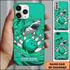 Maxcorners Bowling Phone Case Ocean Shark Sharp Teeth Water Waves Splashes Pins Strike Cartoon Shards Personalized Name Multi Options Cover (7 Colors)