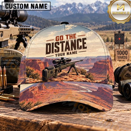 Maxcorners Long Range Shooting Precision Rifle Desert Canyon Personalized Name 3D Cap