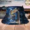 Maxcorners Fishing Blue Smoke Lure Strike Personalized Name 3D Bucket Hat (12 Fish Species)