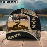 Maxcorners Premium Couple Moose Hunting Collab Artist Classic Personalized Cap