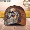 Maxcorners Duck Hunting Dog Pintail Retriever Marsh Camo Multiple Options Personalized Name Hunting Cap