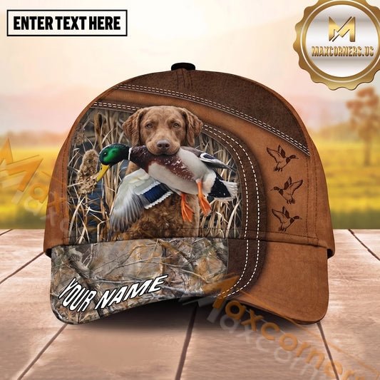 Maxcorners Duck Hunting Dog Pintail Retriever Marsh Camo Multiple Options Personalized Name Hunting Cap