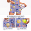 Maxcorners Pickleball Sleeveless Zipper Sports Dress Set American Flag Pattern