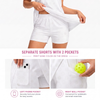 Maxcorners Pickleball Sleeveless Zipper Sports Dress Set Pink Dripping Candy Pattern