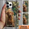 Maxcorners Camouflage Forest Portrait Duck Hunting Multiple Dog Breeds Personalized Name Phone Case