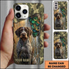 Maxcorners Camouflage Forest Portrait Duck Hunting Multiple Dog Breeds Personalized Name Phone Case