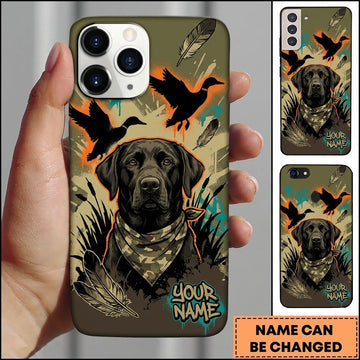 Maxcorners Graffiti Camo Duck Hunter Duck Hunting Multiple Dog Breeds Personalized Name Phone Case