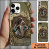 Maxcorners Flying Mallard Retriever Badge Duck Hunting Multiple Dog Breeds Personalized Name Phone Case