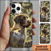 Maxcorners Camo Sunset Retriever Profile Duck Hunting Multiple Dog Breeds Personalized Name Phone Case