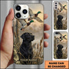 Maxcorners Golden Marshland Duck Flight Duck Hunting Multiple Dog Breeds Personalized Name Phone Case