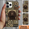 Maxcorners Rustic Hunting Patchwork Duck Hunting Multiple Dog Breeds Personalized Name Phone Case