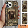 Maxcorners Rustic Hunting Patchwork Duck Hunting Multiple Dog Breeds Personalized Name Phone Case