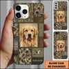 Maxcorners Rustic Hunting Patchwork Duck Hunting Multiple Dog Breeds Personalized Name Phone Case