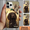Maxcorners Flying Mallard Retriever Portrait Duck Hunting Multiple Dog Breeds Personalized Name Phone Case