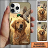 Maxcorners Flying Mallard Retriever Portrait Duck Hunting Multiple Dog Breeds Personalized Name Phone Case