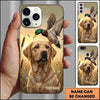 Maxcorners Flying Mallard Retriever Portrait Duck Hunting Multiple Dog Breeds Personalized Name Phone Case