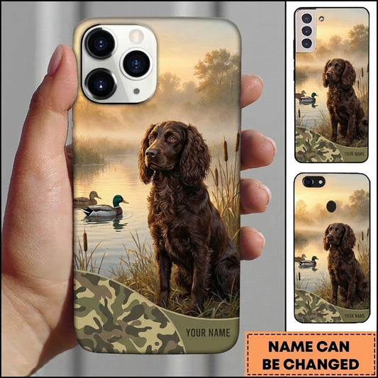 Maxcorners Lakeside Retriever Sunset Duck Hunting Multiple Dog Breeds Personalized Name Phone Case
