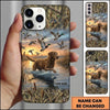 Maxcorners Sunset Waterfowl Retriever Duck Hunting Multiple Dog Breeds Personalized Name Phone Case